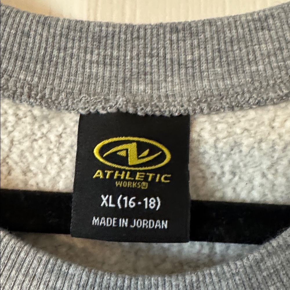 Athletic Works Gray Crewneck Sweater with Bull Design - Picture 3 of 4